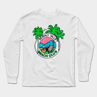 Beverly Hills Beach Club - Retro Summer Design Long Sleeve T-Shirt